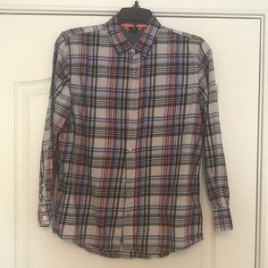 Gap kids 100% cotton plaid button down